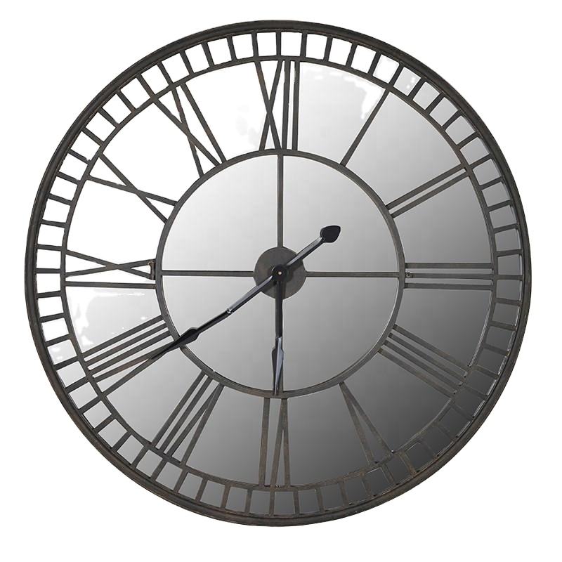 Iron Mirror-Finish Wall Clock
